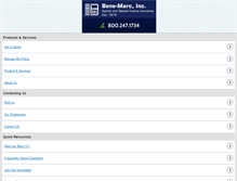 Tablet Screenshot of bene-marc.com